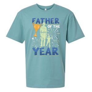 Father Of The Year Papa Dad Daddy Husband Poppa Stepdad Gift Sueded Cloud Jersey T-Shirt