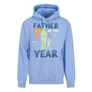 Father Of The Year Papa Dad Daddy Husband Poppa Stepdad Gift Unisex Surf Hoodie