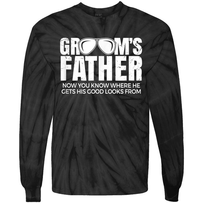 Father Of The Groom Tie-Dye Long Sleeve Shirt