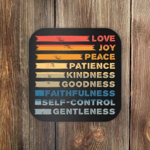 Fruit Of The Spirit Christian Bible Verse Love Joy Peace Coaster