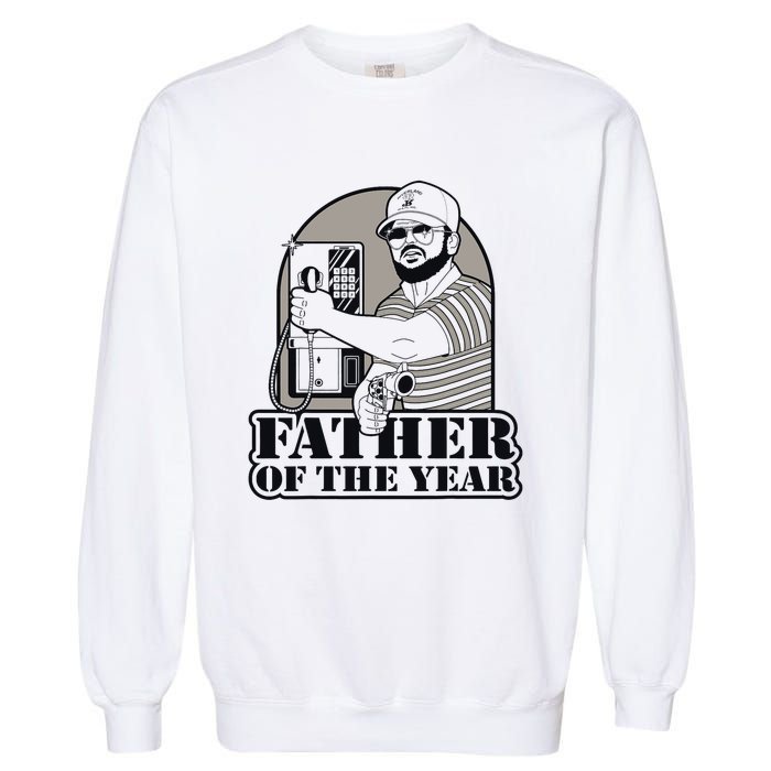 Father Of The Year Gary Plauche Fathers Day Vintage Garment-Dyed Sweatshirt