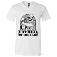 Father Of The Year Gary Plauche Fathers Day Vintage V-Neck T-Shirt