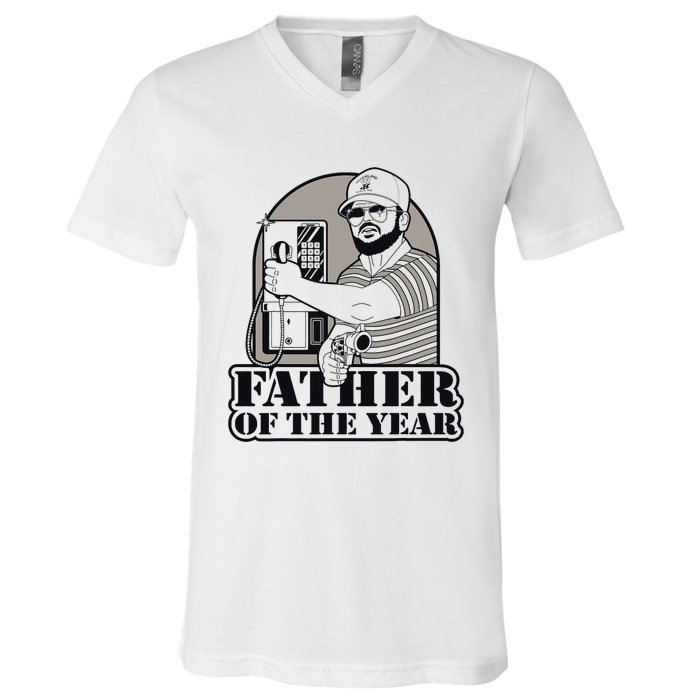 Father Of The Year Gary Plauche Fathers Day Vintage V-Neck T-Shirt