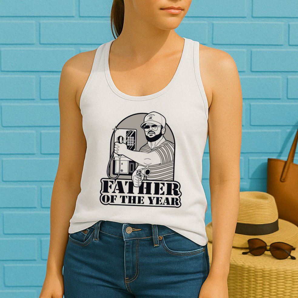 Father Of The Year Gary Plauche Fathers Day Vintage Womens Tank Top
