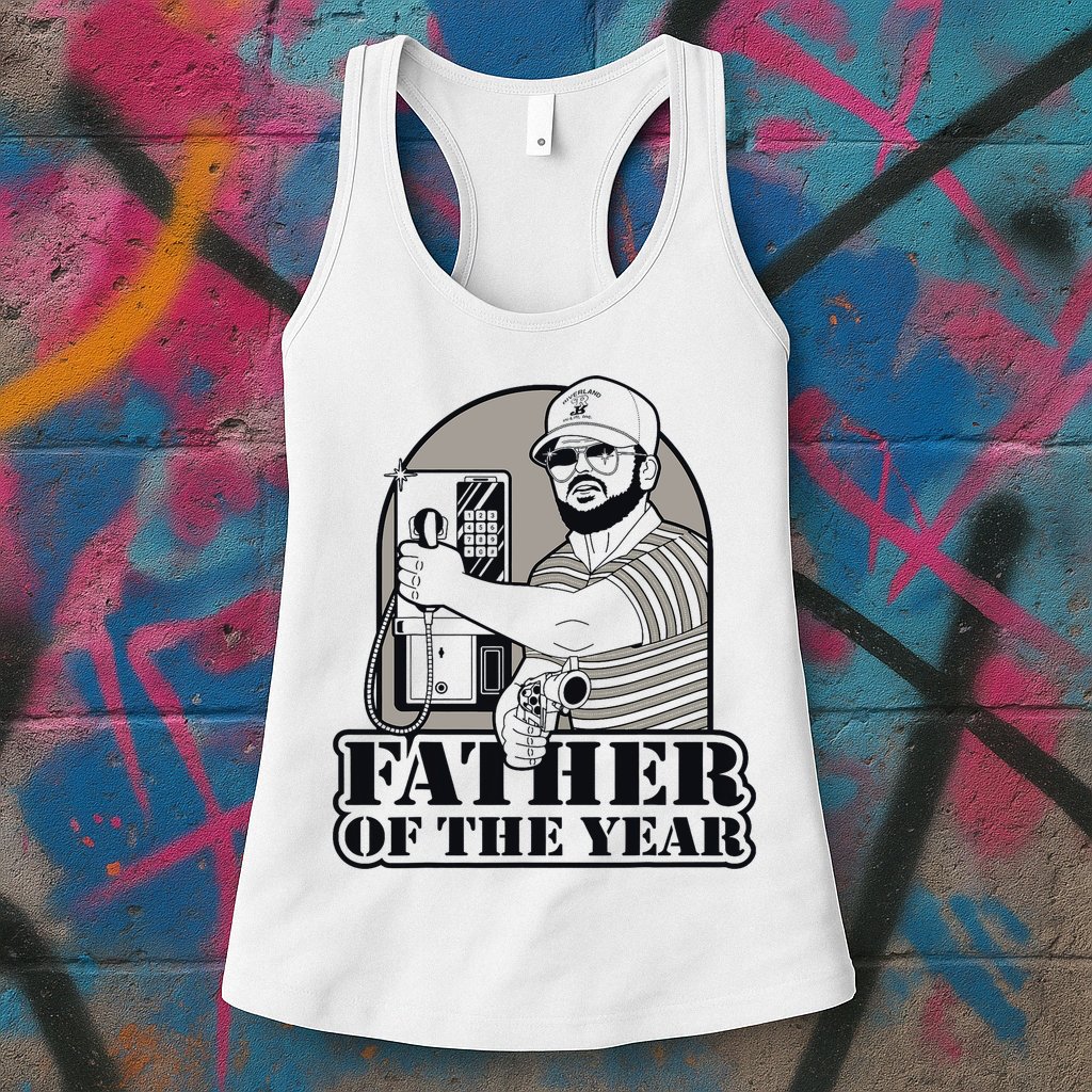 Father Of The Year Gary Plauche Fathers Day Vintage Womens Tank Top