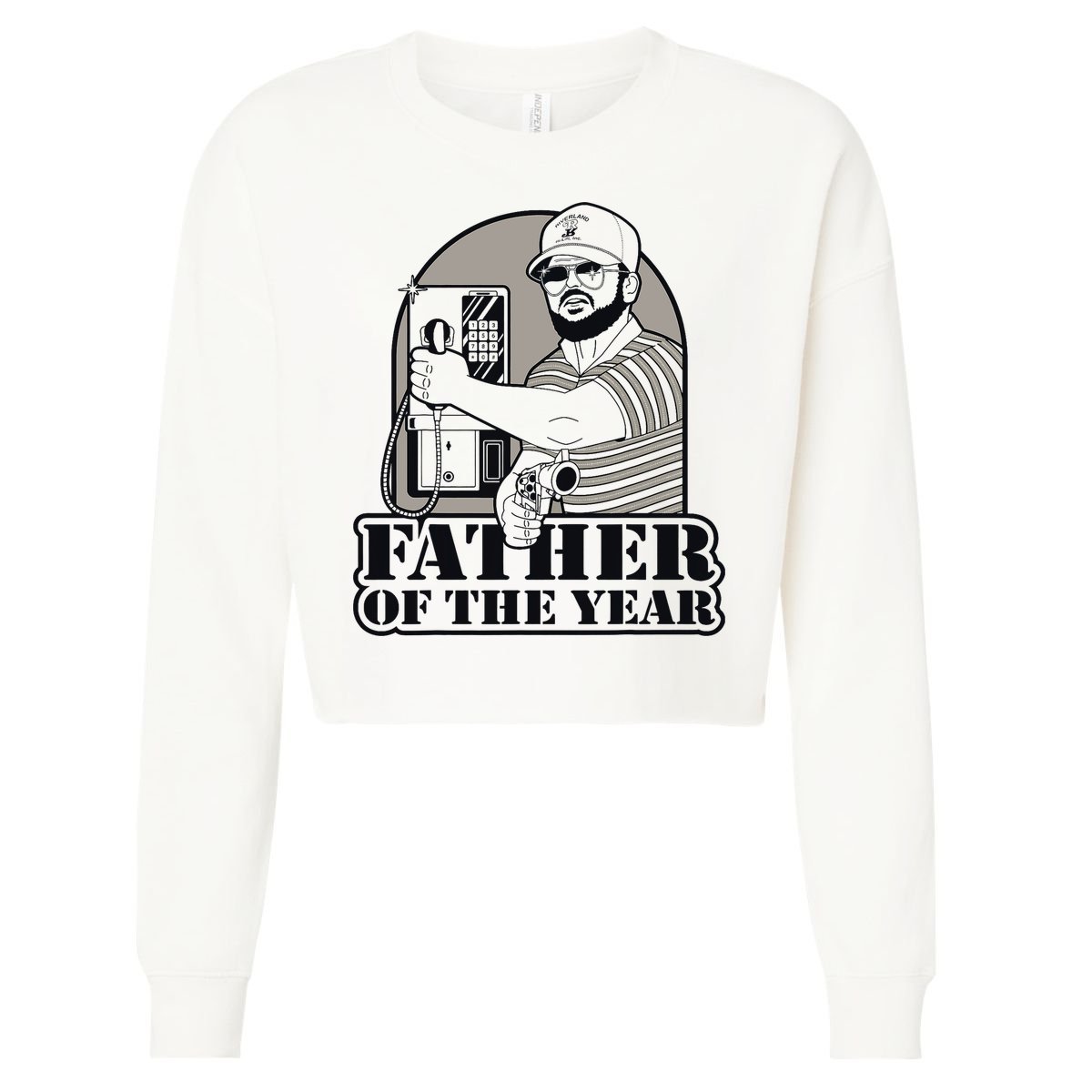 Father Of The Year Gary Plauche Fathers Day Vintage Cropped Pullover Crew