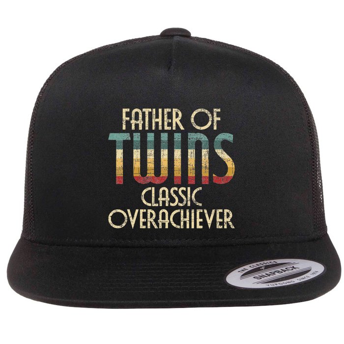 Father Of Twins Twin Dad New Dad Of Twins Flatbill Hat