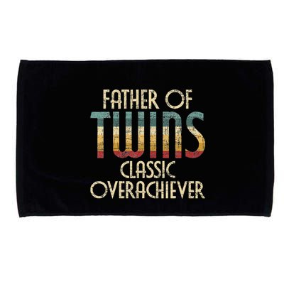 Father Of Twins Twin Dad New Dad Of Twins Microfiber Hand Towel
