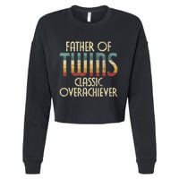 Father Of Twins Twin Dad New Dad Of Twins Cropped Pullover Crew