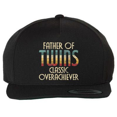 Father Of Twins Twin Dad New Dad Of Twins Wool Snapback Cap