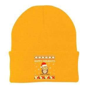 Funny Owl Ugly Christmas Sweaters Happy Owlidays Knit Cap Winter Beanie