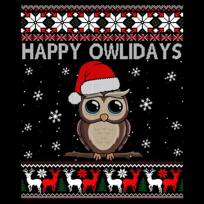 Funny Owl Ugly Christmas Sweaters Happy Owlidays Magnet