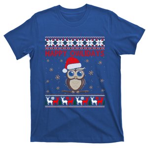 Funny Owl Ugly Christmas Gift Happy Owlidays T-Shirt