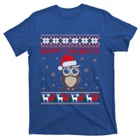 Funny Owl Ugly Christmas Gift Happy Owlidays T-Shirt