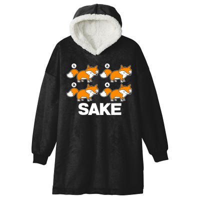 Four Fox Sake Hooded Wearable Blanket