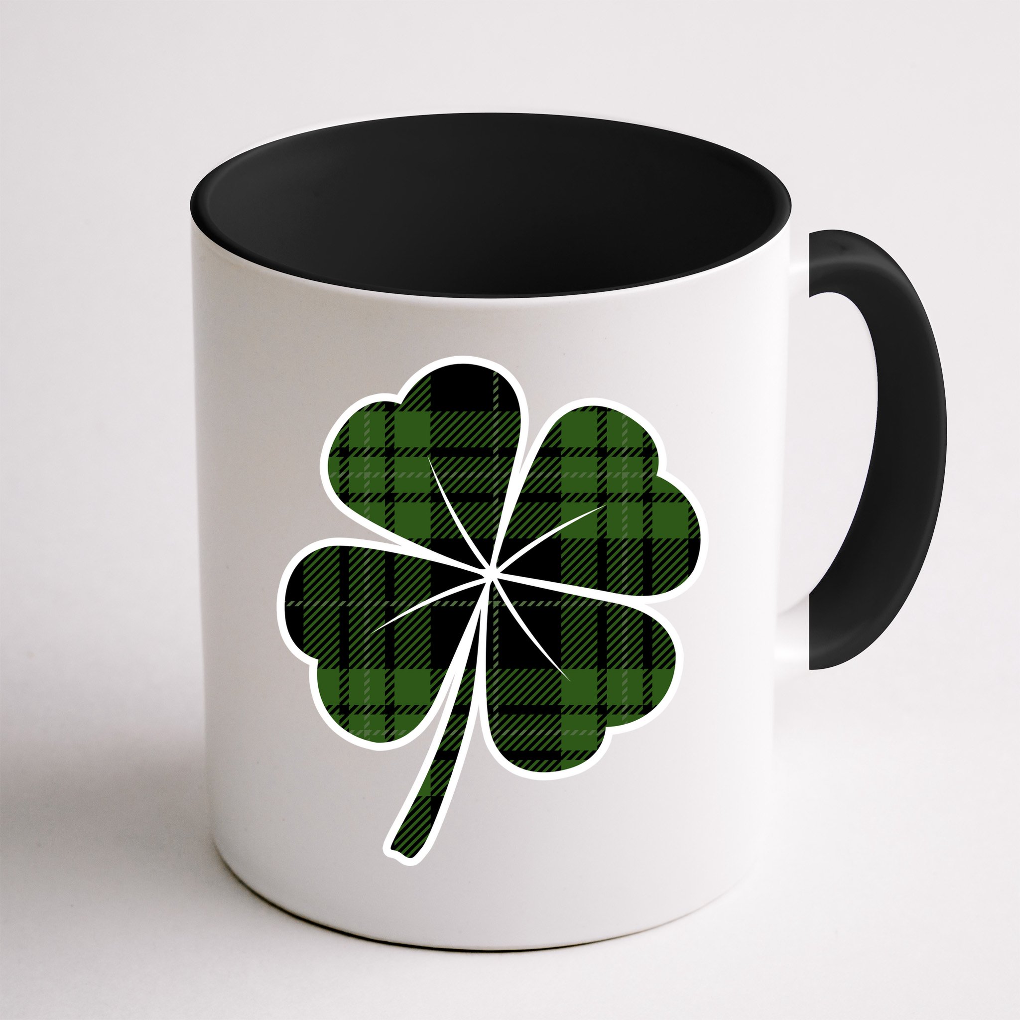 Four Leaf Clover Plaid Mug