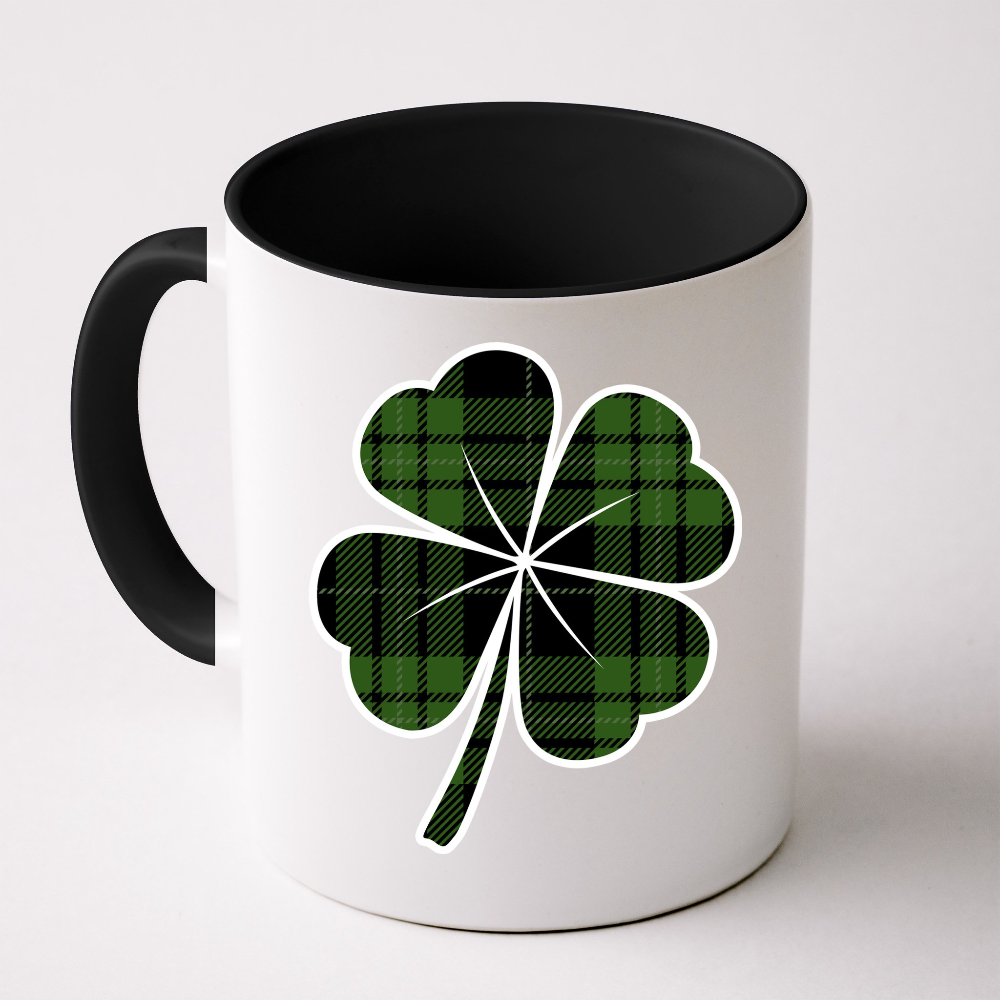 Four Leaf Clover Plaid Mug
