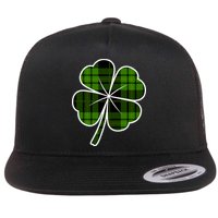 Four Leaf Clover Plaid Flatbill Hat