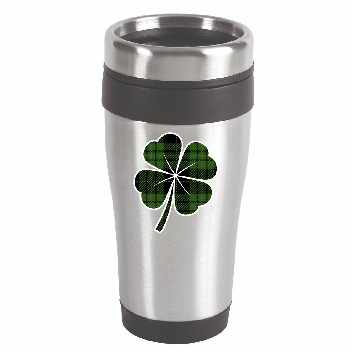 Four Leaf Clover Plaid 16oz Travel Tumbler