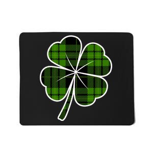 Four Leaf Clover Plaid Mousepad