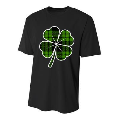Four Leaf Clover Plaid Youth Performance Sprint T-Shirt