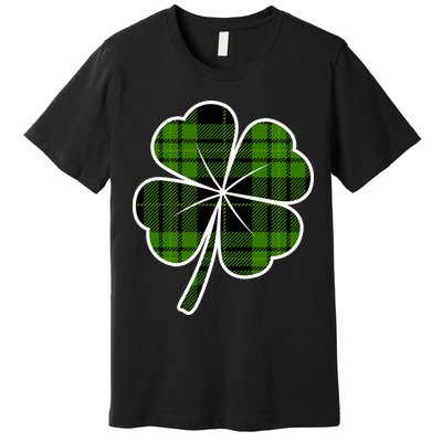 Four Leaf Clover Plaid Premium T-Shirt