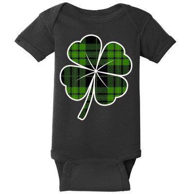 Four Leaf Clover Plaid Baby Bodysuit
