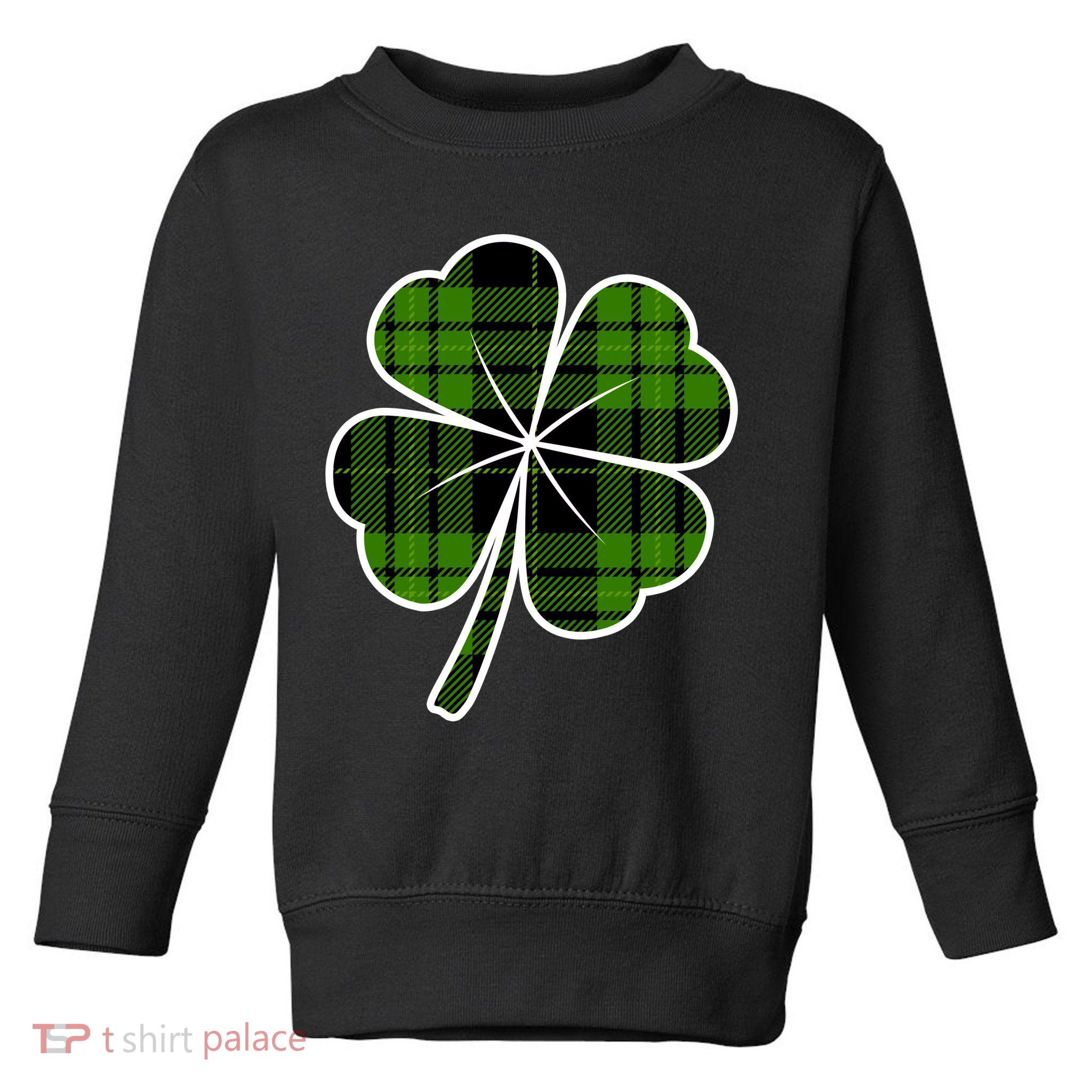 Four Leaf Clover Plaid Toddler Sweatshirt