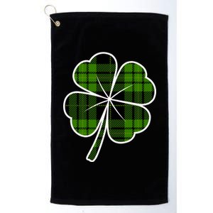 Four Leaf Clover Plaid Platinum Collection Golf Towel