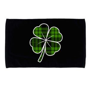 Four Leaf Clover Plaid Microfiber Hand Towel