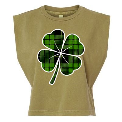 Four Leaf Clover Plaid Garment-Dyed Women's Muscle Tee