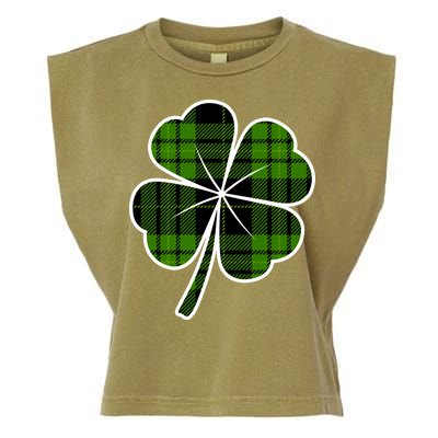 Four Leaf Clover Plaid Garment-Dyed Women's Muscle Tee