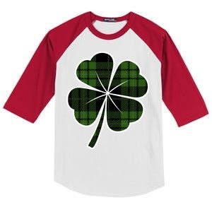 Four Leaf Clover Plaid Kids Colorblock Raglan Jersey