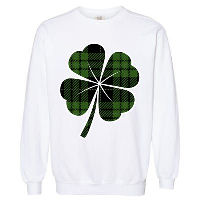 Four Leaf Clover Plaid Garment-Dyed Sweatshirt