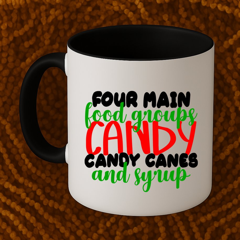 Four Main Food Groups Candy Canes & Syrup  Mug