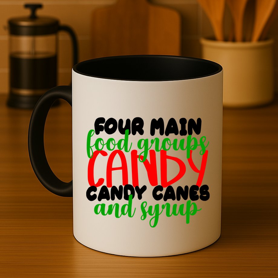 Four Main Food Groups Candy Canes & Syrup  Mug