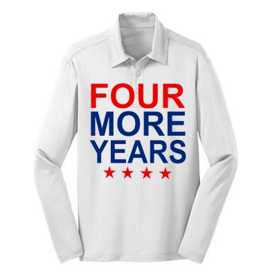 Four More Years Re-Elect Trump Silk Touch Performance Long Sleeve Polo