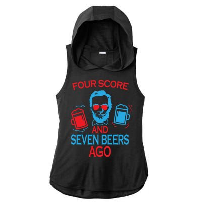 Four Score and Seven Beers Ago Ladies PosiCharge Tri-Blend Wicking Draft Hoodie Tank