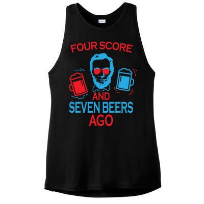 Four Score and Seven Beers Ago Ladies PosiCharge Tri-Blend Wicking Tank