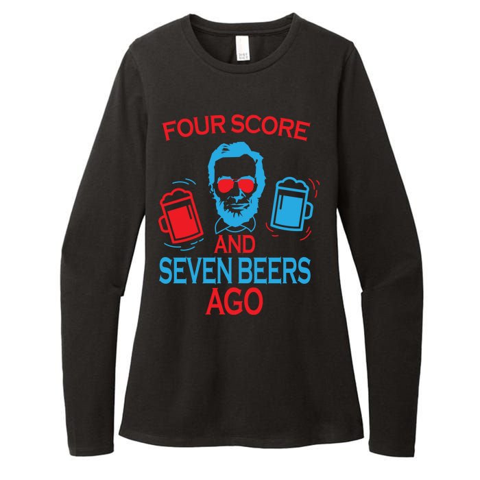 Four Score and Seven Beers Ago Womens CVC Long Sleeve Shirt