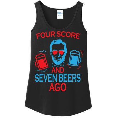 Four Score and Seven Beers Ago Ladies Essential Tank