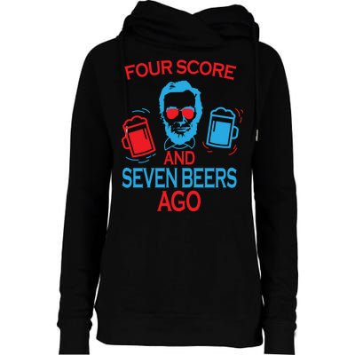 Four Score and Seven Beers Ago Womens Funnel Neck Pullover Hood