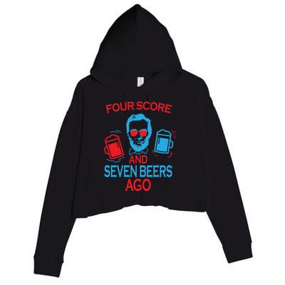 Four Score and Seven Beers Ago Crop Fleece Hoodie