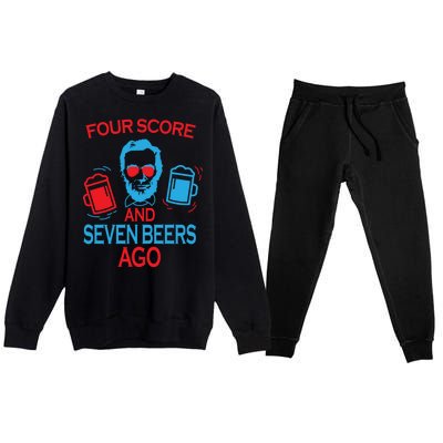 Four Score and Seven Beers Ago Premium Crewneck Sweatsuit Set