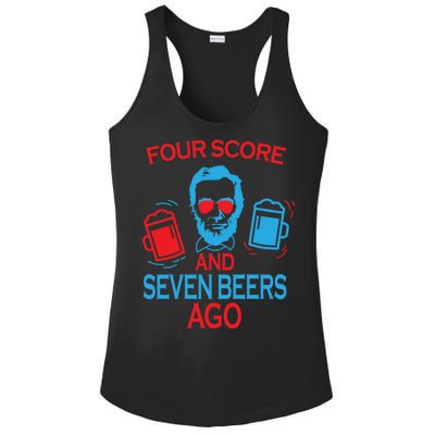 Four Score and Seven Beers Ago Ladies PosiCharge Competitor Racerback Tank