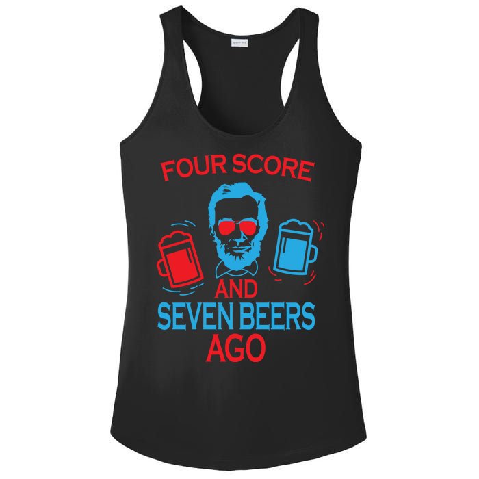 Four Score and Seven Beers Ago Ladies PosiCharge Competitor Racerback Tank