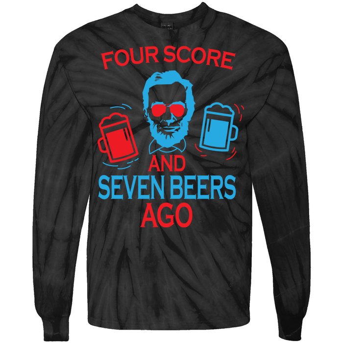 Four Score and Seven Beers Ago Tie-Dye Long Sleeve Shirt