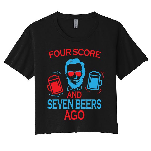 Four Score and Seven Beers Ago Crop Top