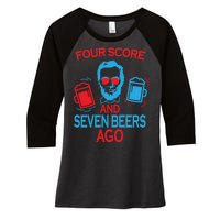 Four Score and Seven Beers Ago Women's Tri-Blend 3/4-Sleeve Raglan Shirt