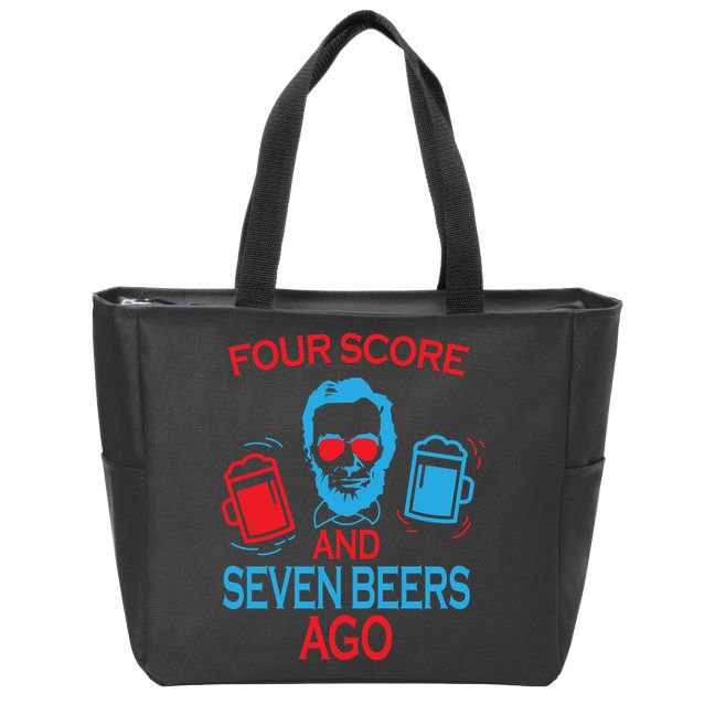 Four Score and Seven Beers Ago Zip Tote Bag